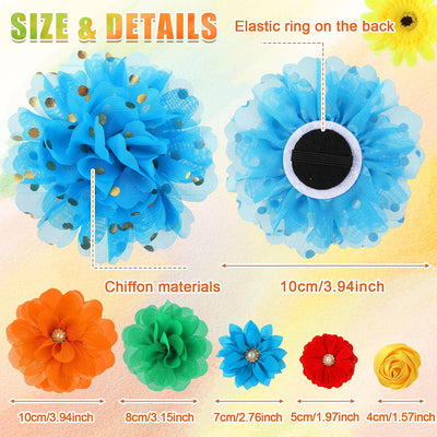 Set 50 Pzas Collares Flores para Mascotas Bodas Cumpleaños