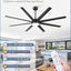 Ventilador techo 72pulg negro con luces control remoto 3CCT