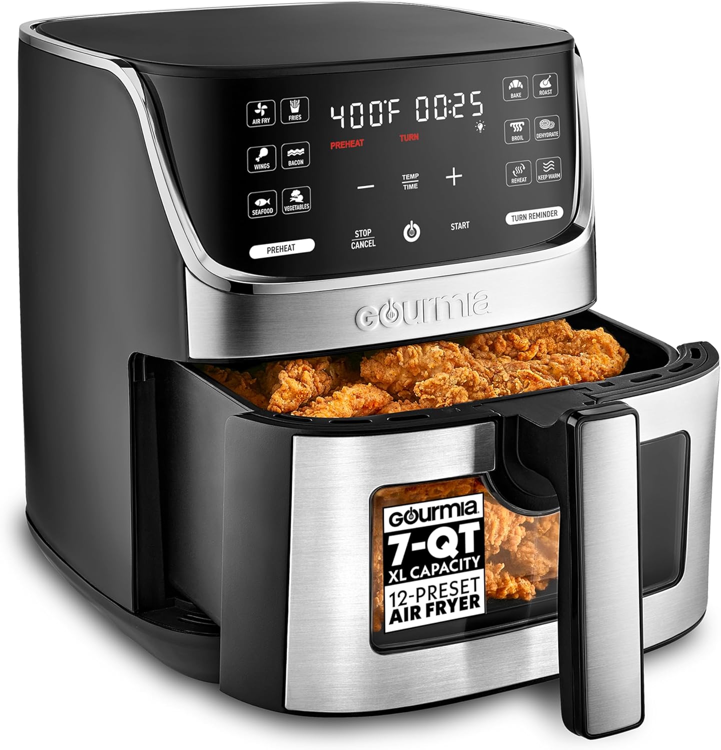 Freidora Aire 7qt Pantalla LED Cesta Antiadherente
