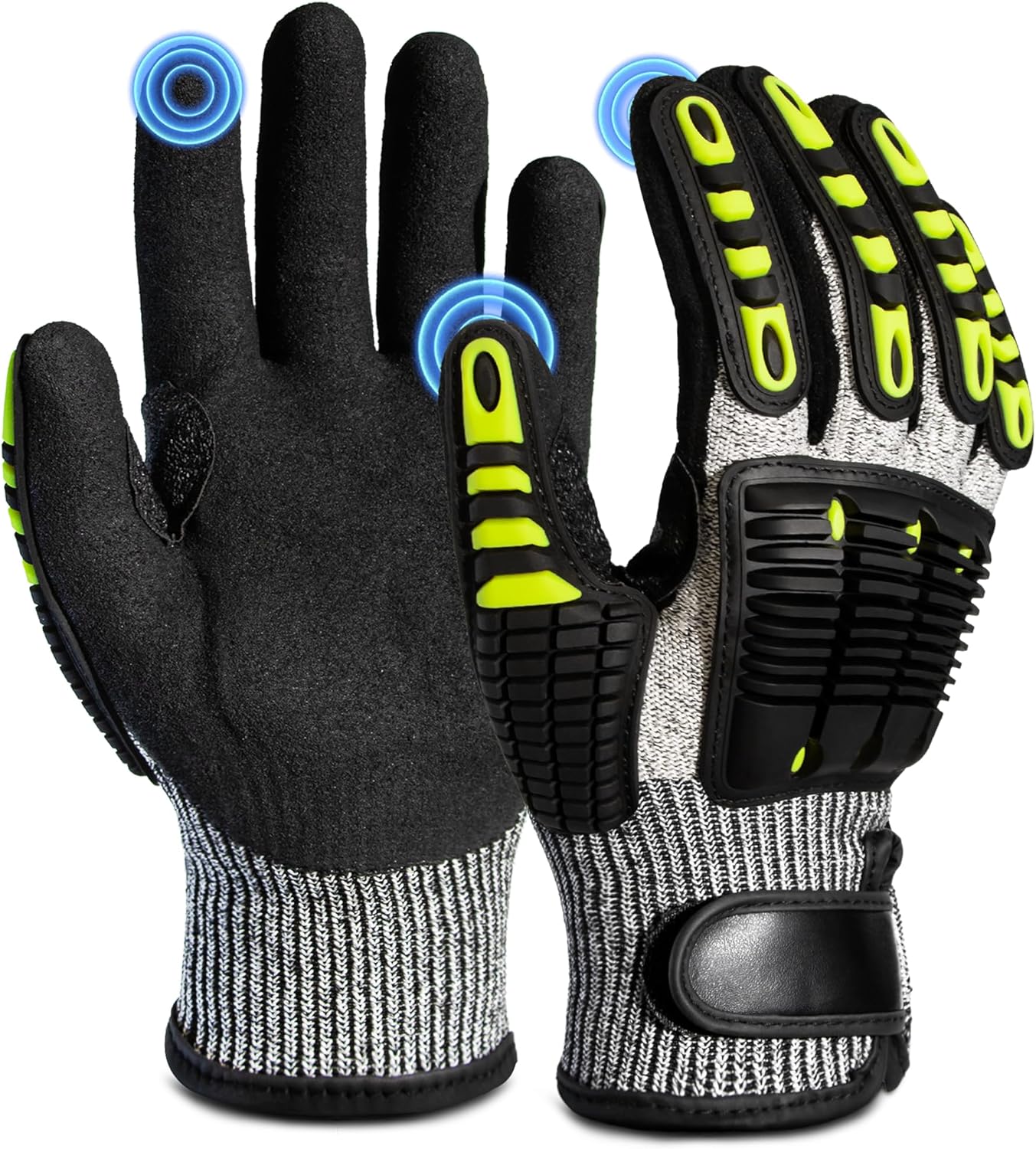 Guantes trabajo impacto A5 nitrilo