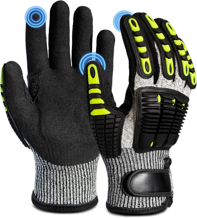 Guantes trabajo impacto A5 nitrilo