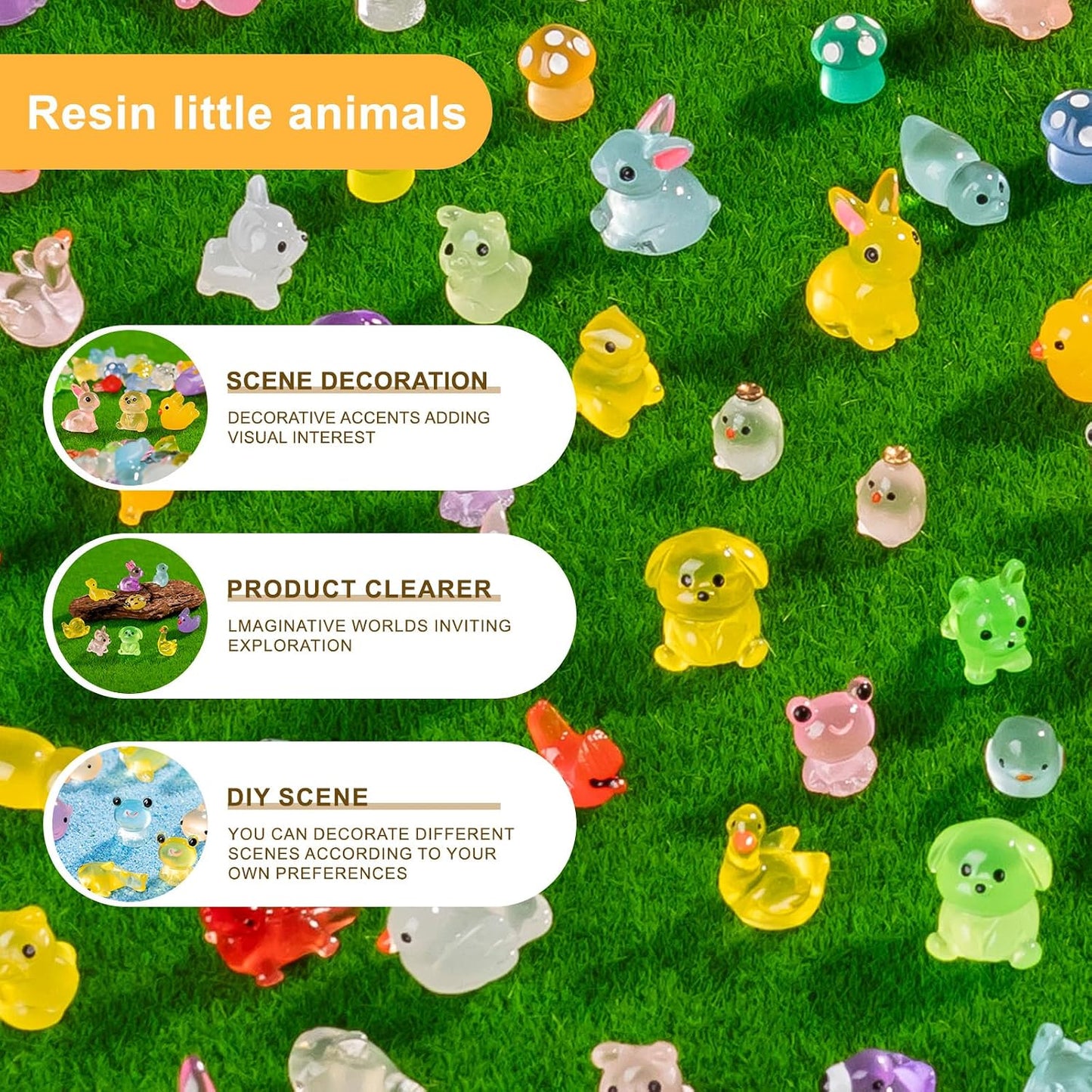 110 Pzas figuras animales resina decoración jardín