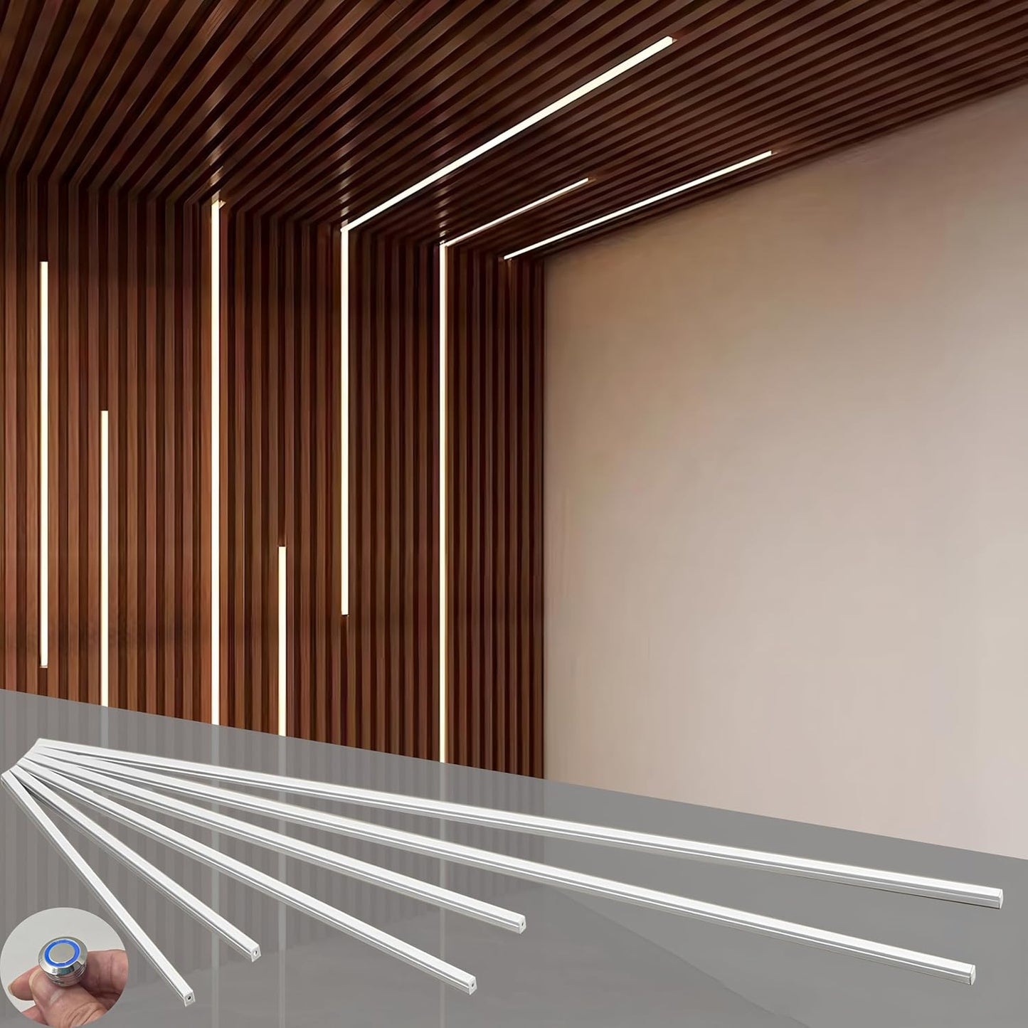 6 Luces LED empotrables panel pared 39x31.5x23.6pulg