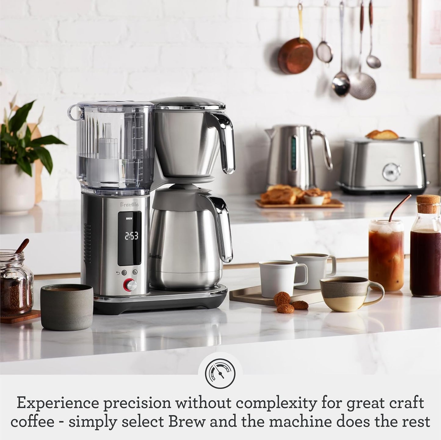 Cafetera de goteo Breville Luxe trufa negra con jarra térmica