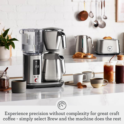 Cafetera de goteo Breville Luxe trufa negra con jarra térmica