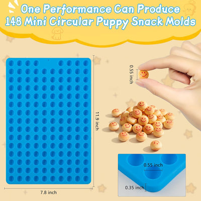 Moldes silicona redondos para golosinas perro 296 cavidades