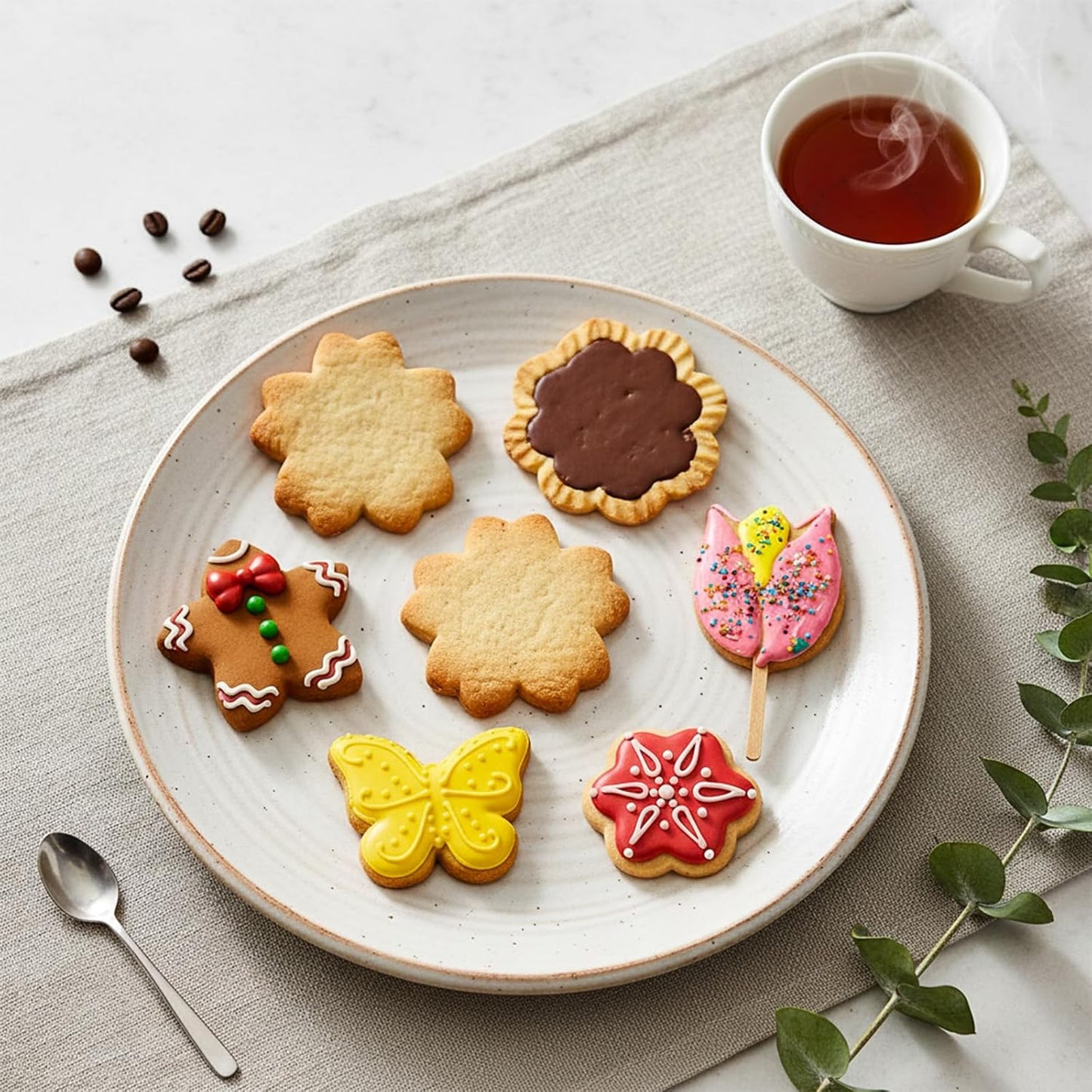 Cortadores galletas flores tulipán mariposa estrella