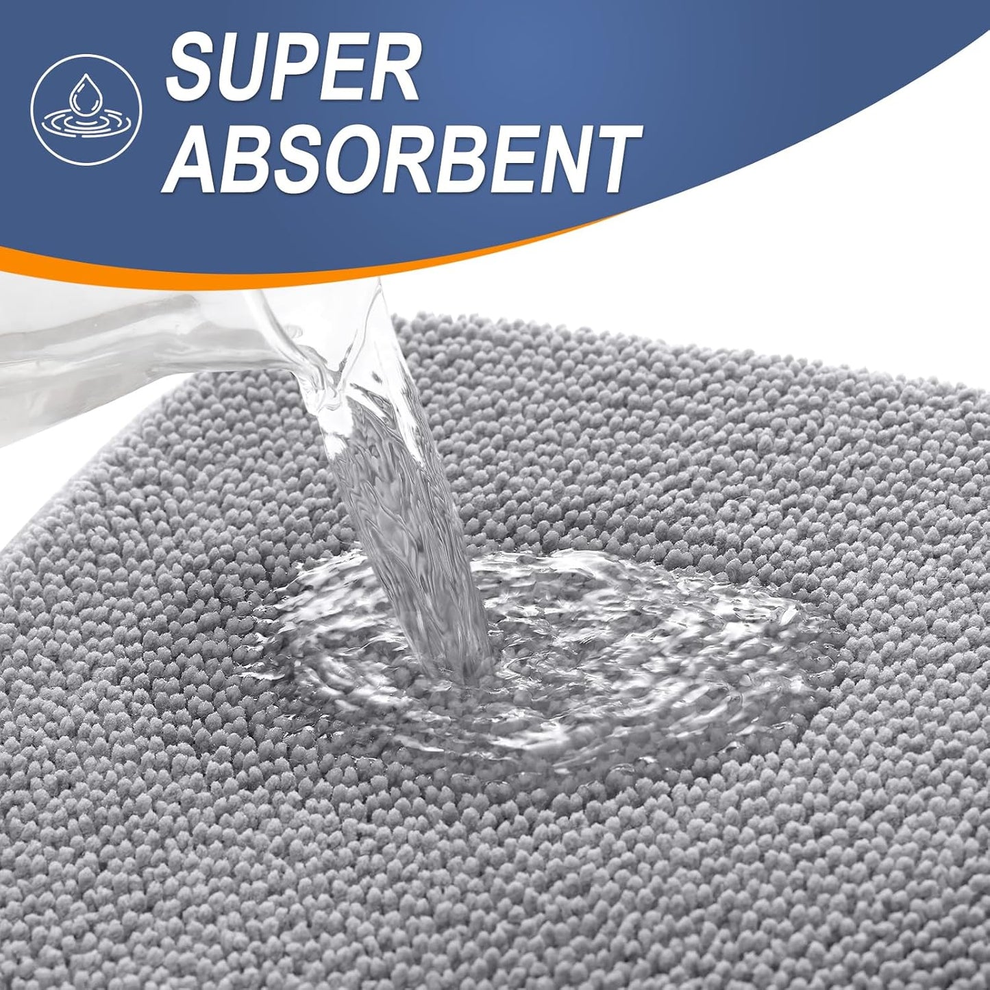 Tapete baño espuma viscoelástica 32x20pulg antideslizante gris