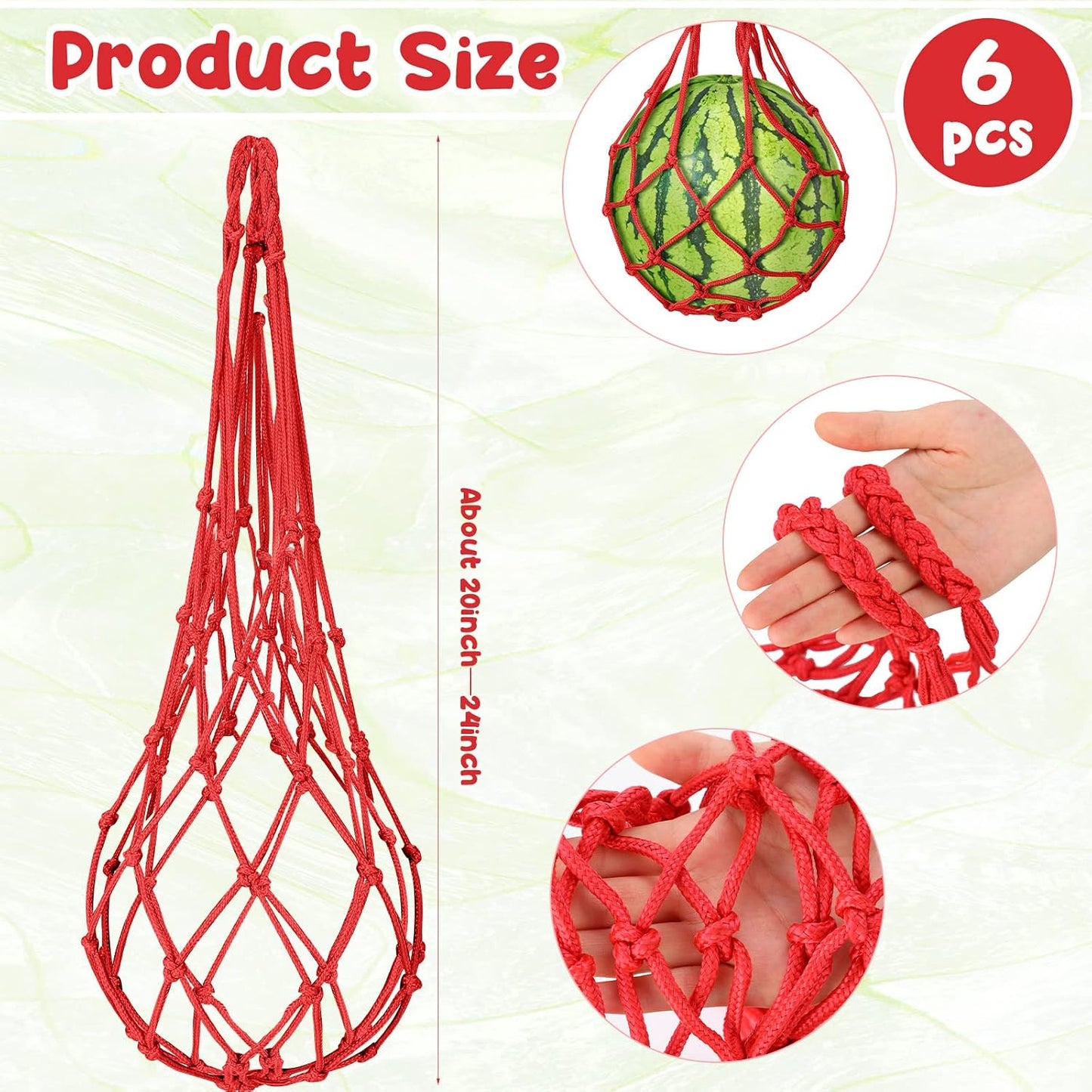 Hamaca melón red sandía 6uds soporte plantas jardín