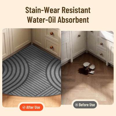 Alfombra cocina antideslizante para fregadero 55pulg gris