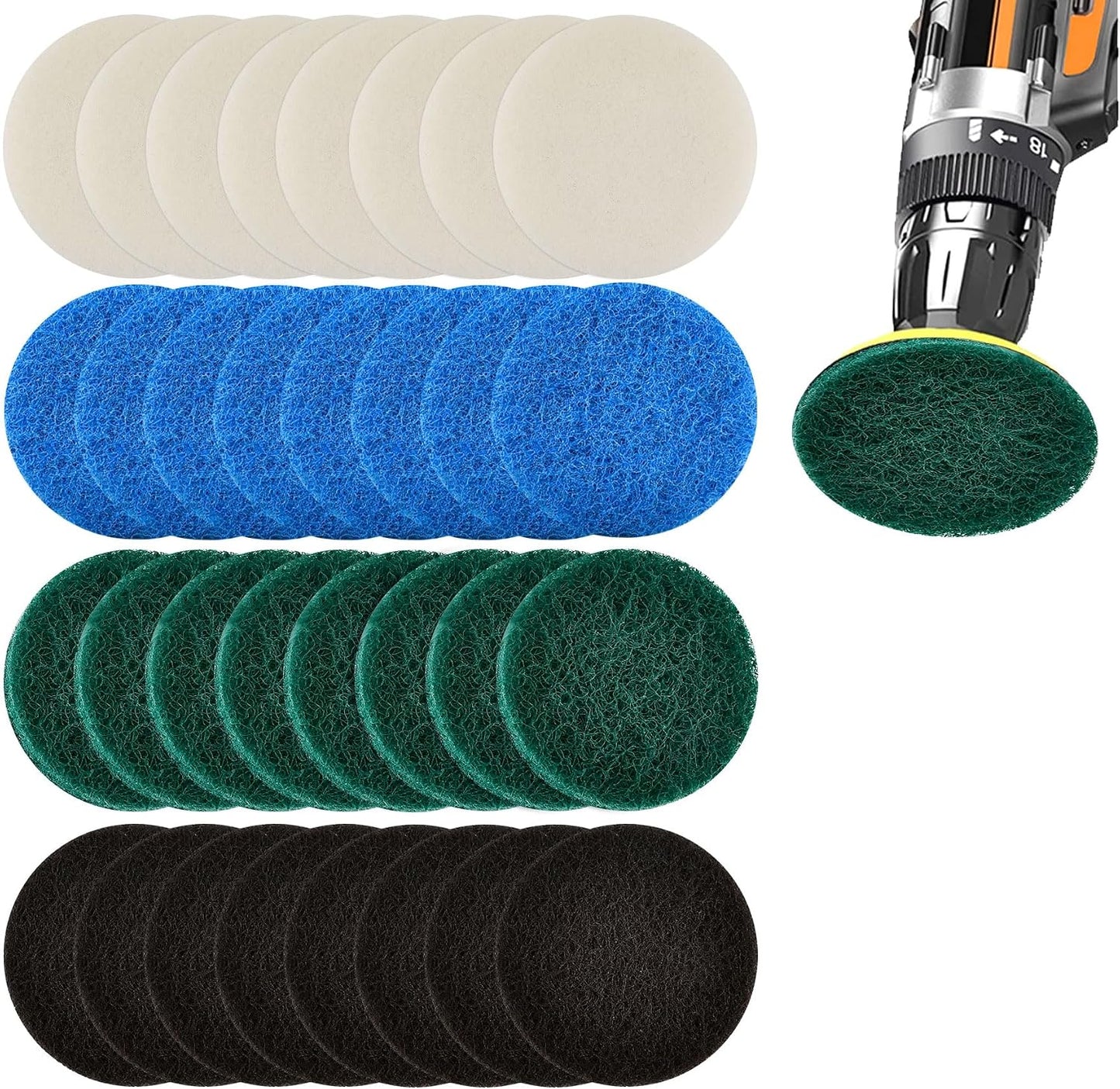 Set 32 almohadillas limpieza eléctrica Dremel Versa