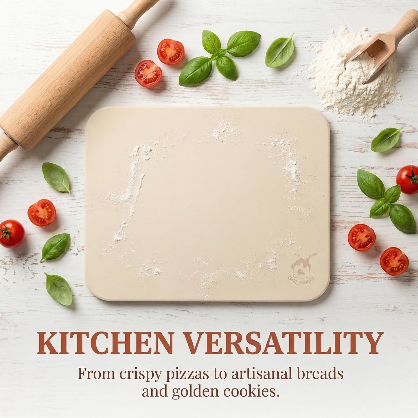 Piedra hornear pizza cordierita 15x12pulg resistente térmico
