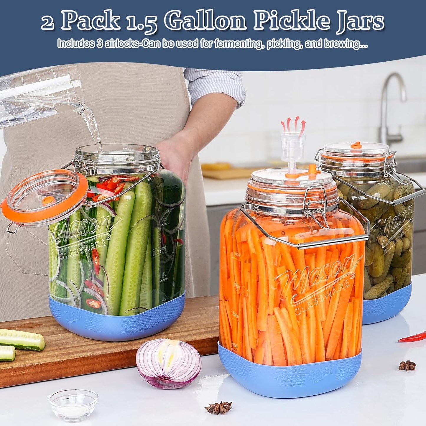 2 Tarros Fermentación 1.5gal Acero Inox Con Esclusas
