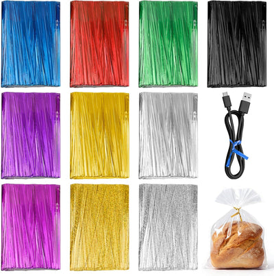 10000 lazos metálicos 10 colores para bolsas regalo fiesta