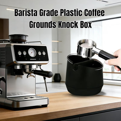 Caja de café ABS con alfombrilla antideslizante y absorbente de golpes, 64 oz para bar y hogar