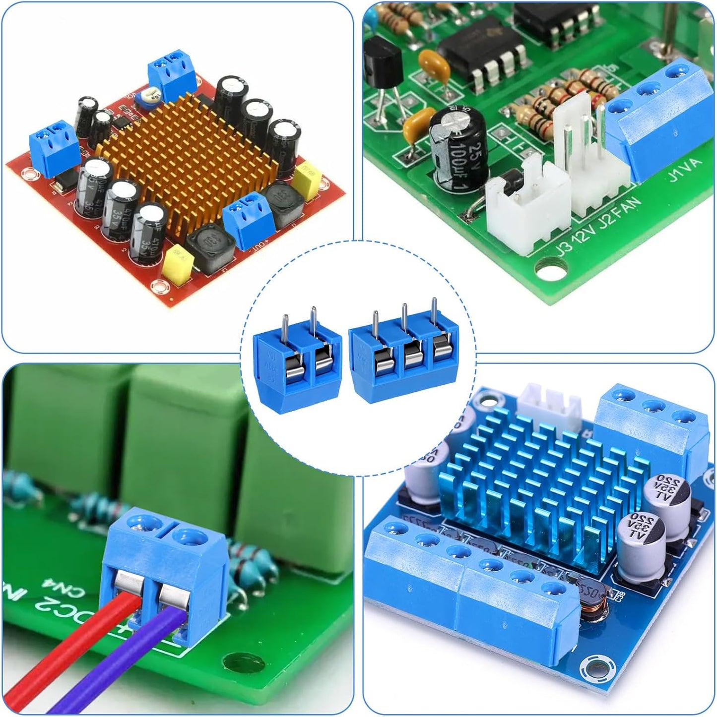 Bloque Terminales PCB 0.197pulg 70 Pzas Azules