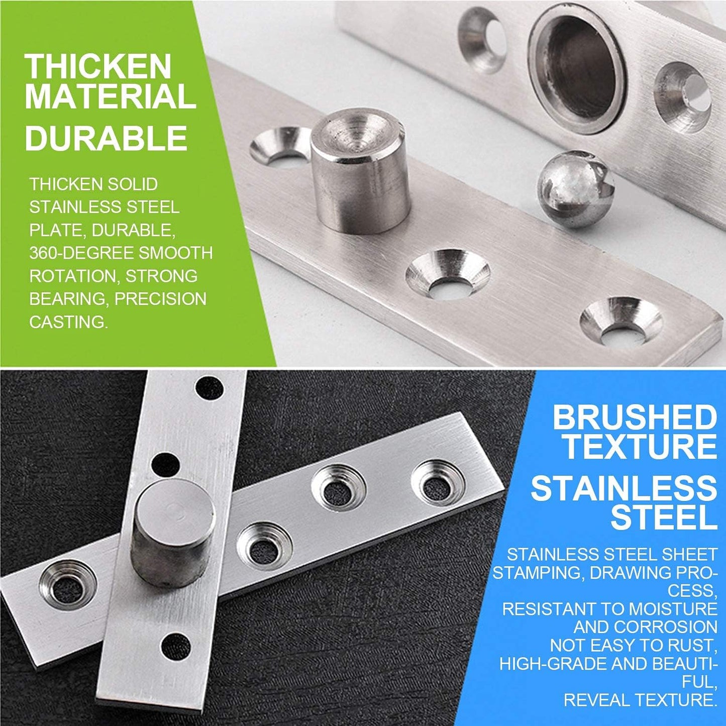 Bisagras puerta acero inox 2pcs giratorias 360
