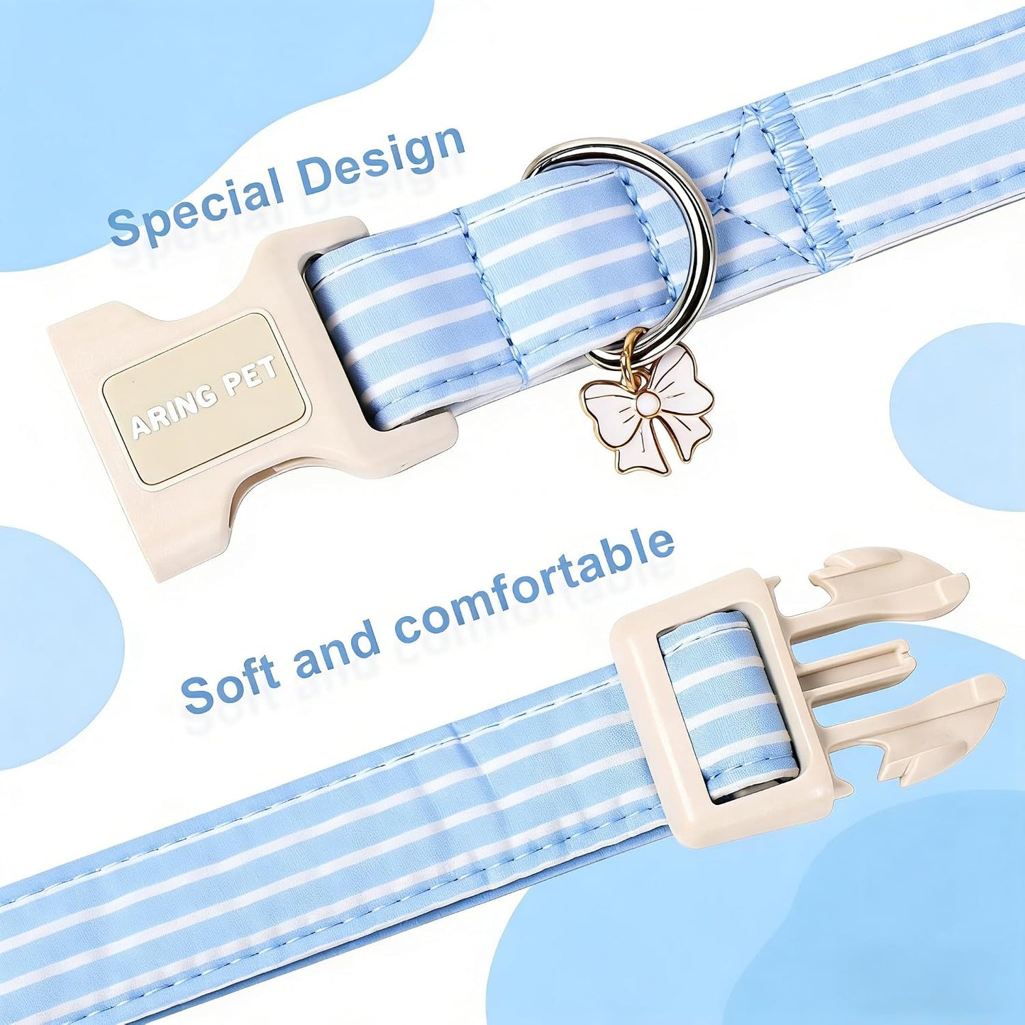Collar perro a rayas dije lazo para caminar al aire libre
