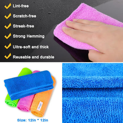 Paño microfibra 12 pzas altamente absorbente reutilizable