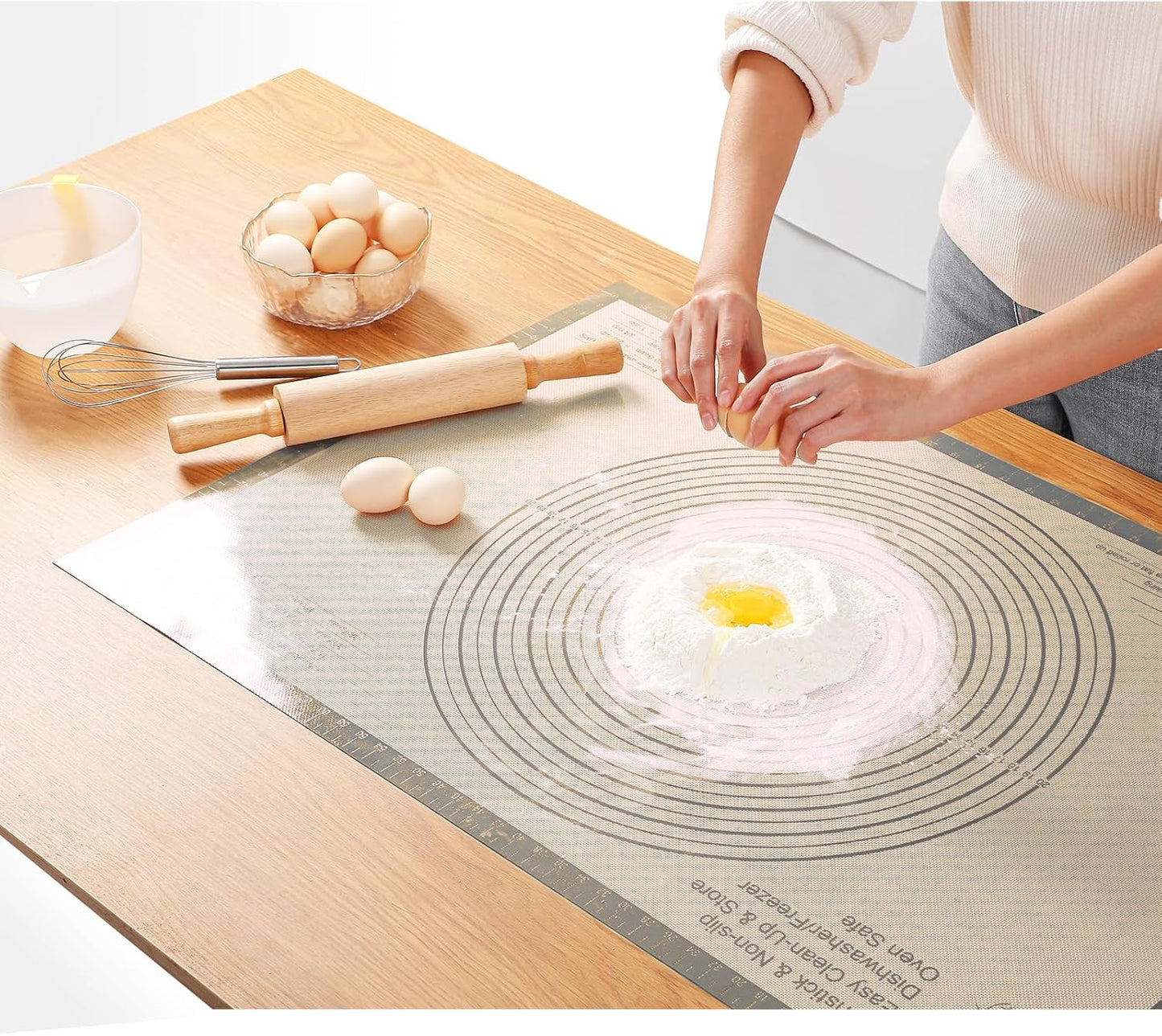 Tapete de silicona para pastelería 36 x 24 pulgadas antideslizante reutilizable