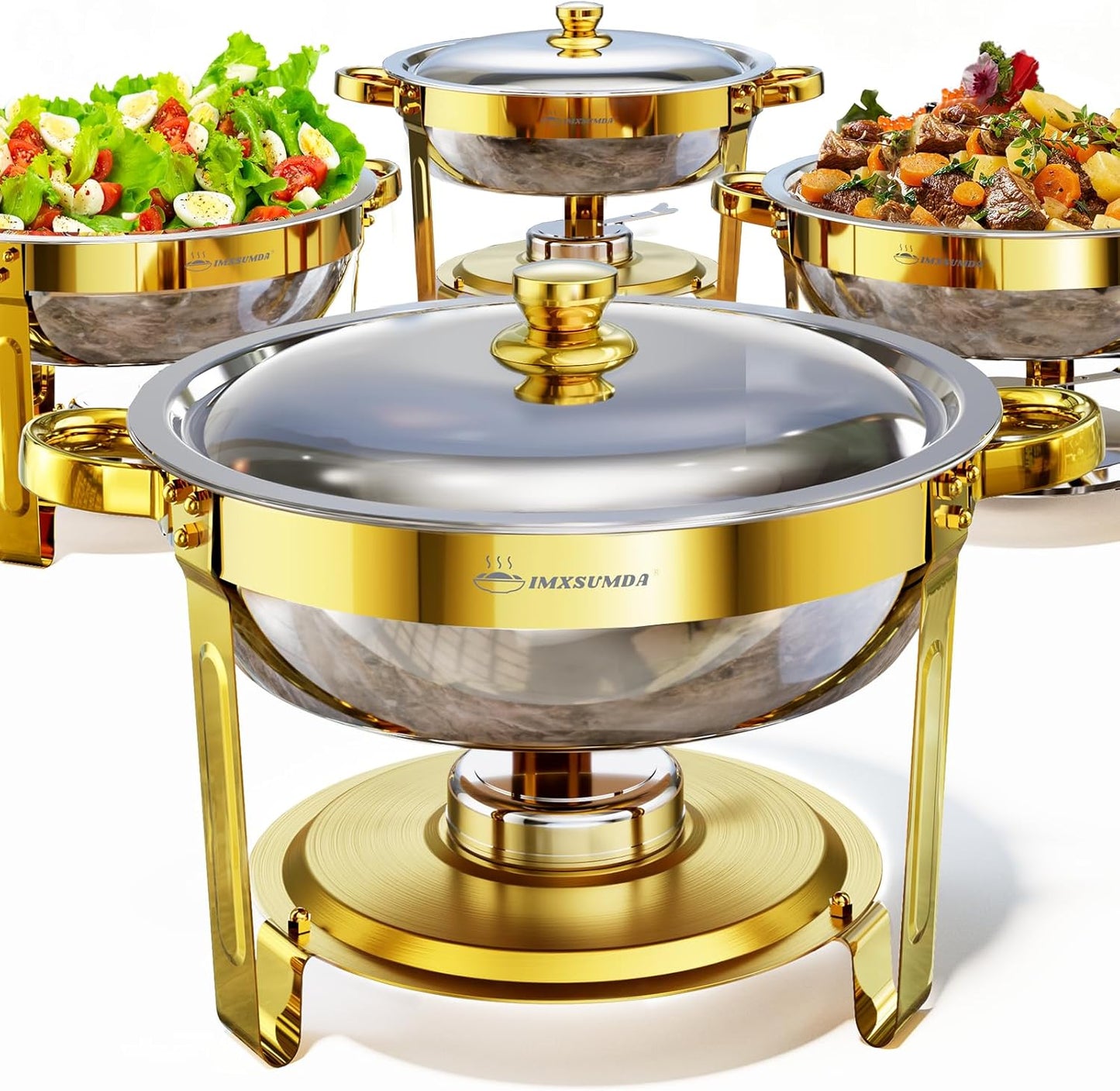 Platos Rectangulares 9.5qt Pack 4 Dorado Plateado