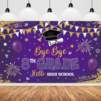 Telón graduación 8º grado decoración escuela secundaria