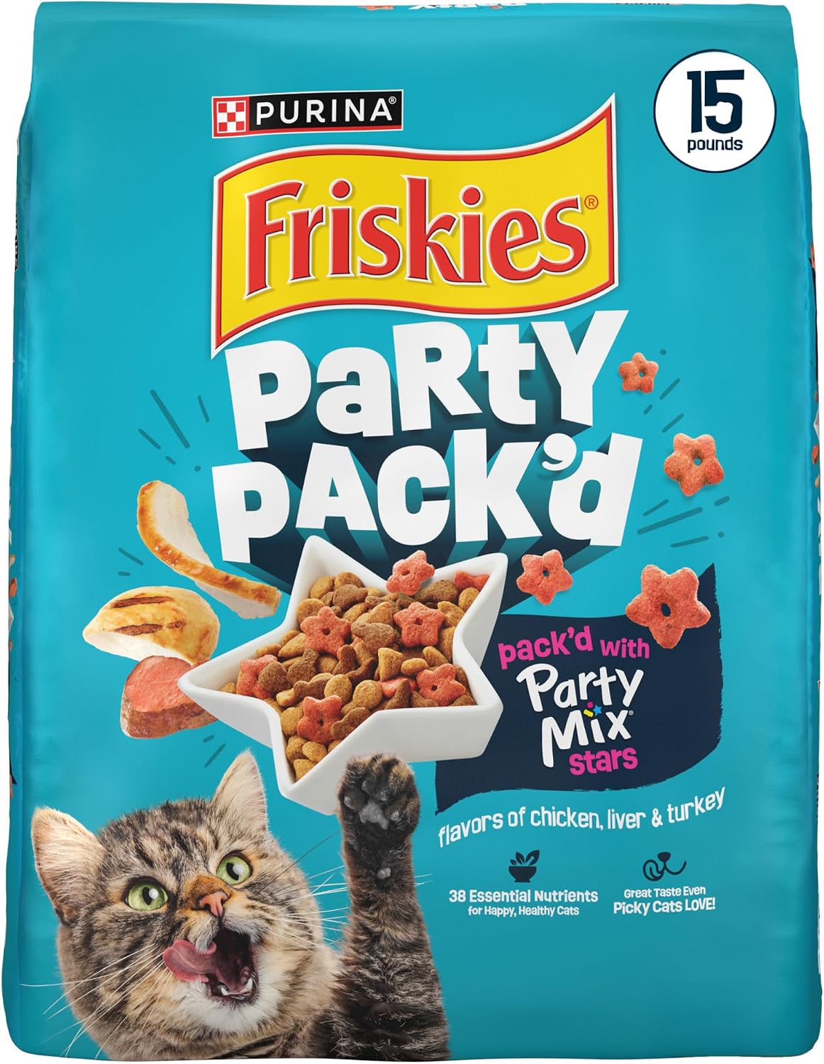 Alimento seco para gatos con pollo hígado pavo 15lb