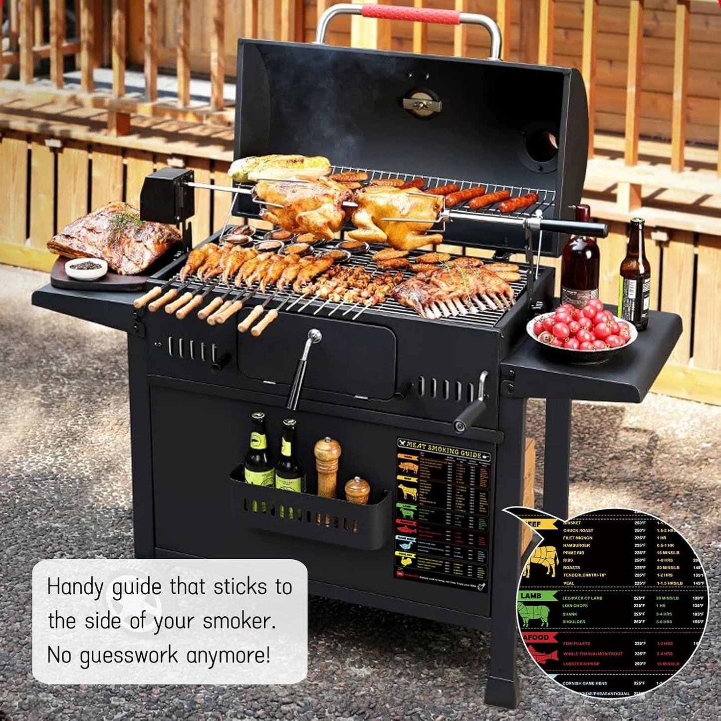 Imán temperatura carne parrilla ahumar asar 12x8