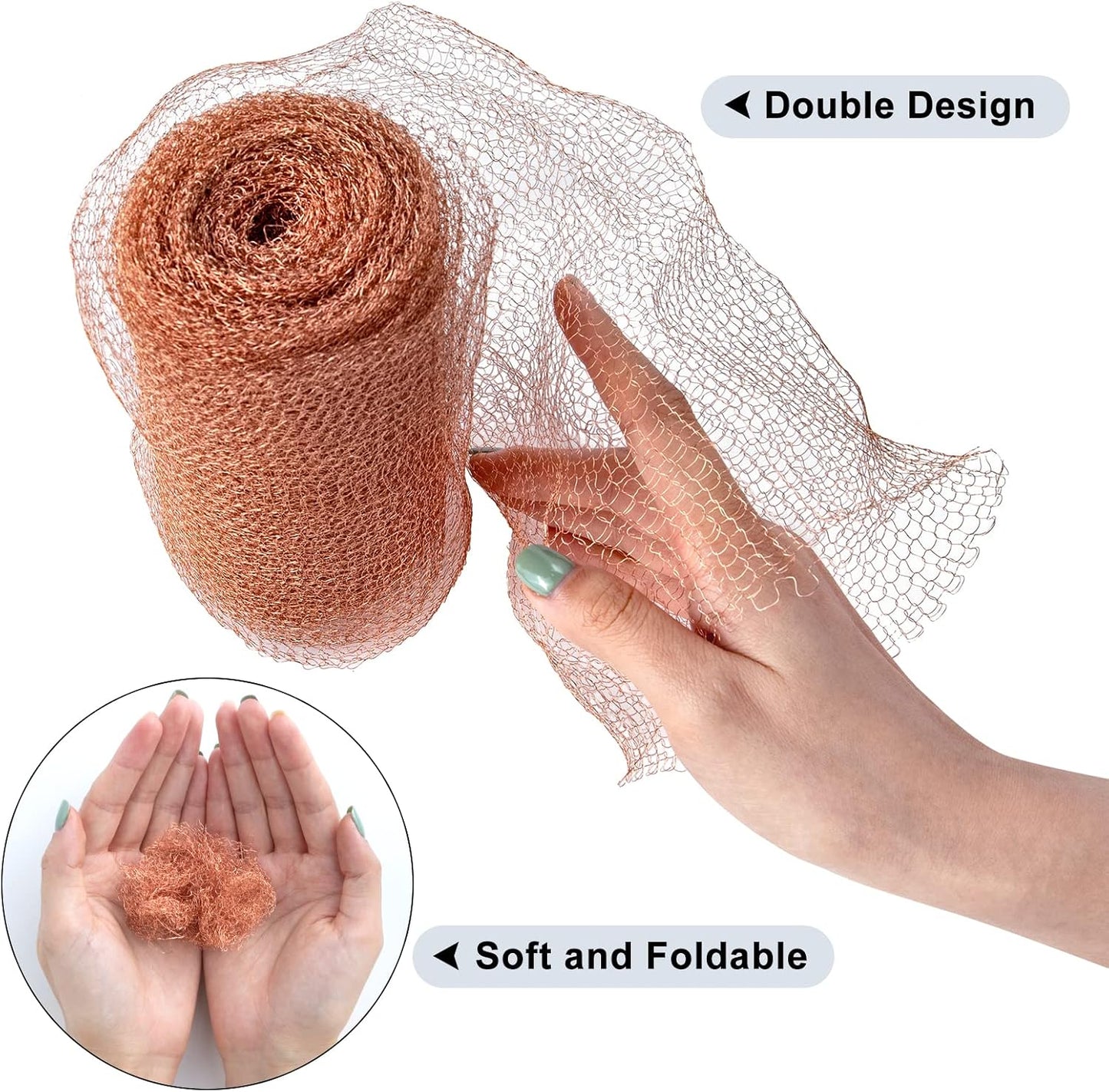 Rollo malla cobre 5pulg x100pies relleno trampa ratones