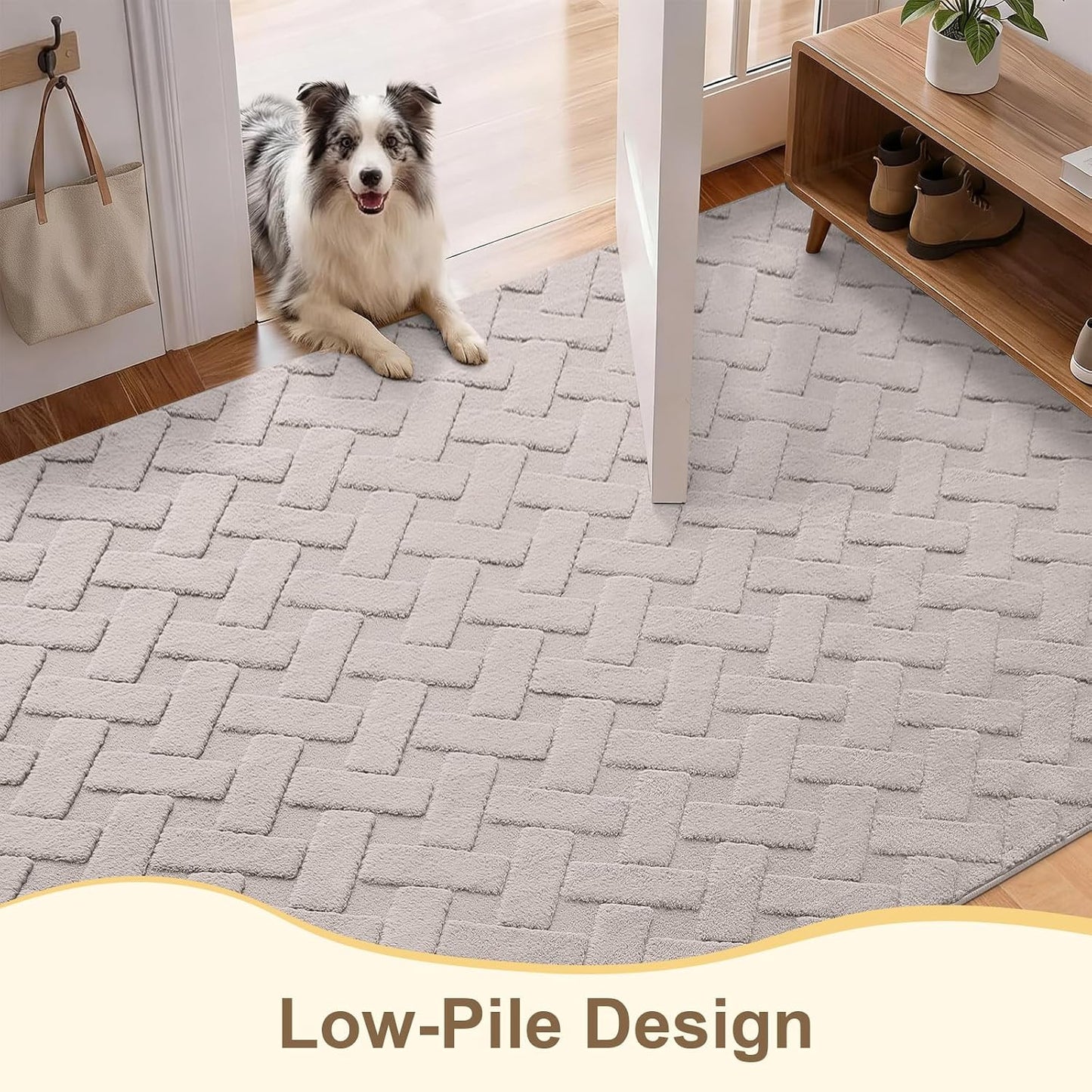 Alfombra área 4x6ft para sala dormitorio niños suave geométrica