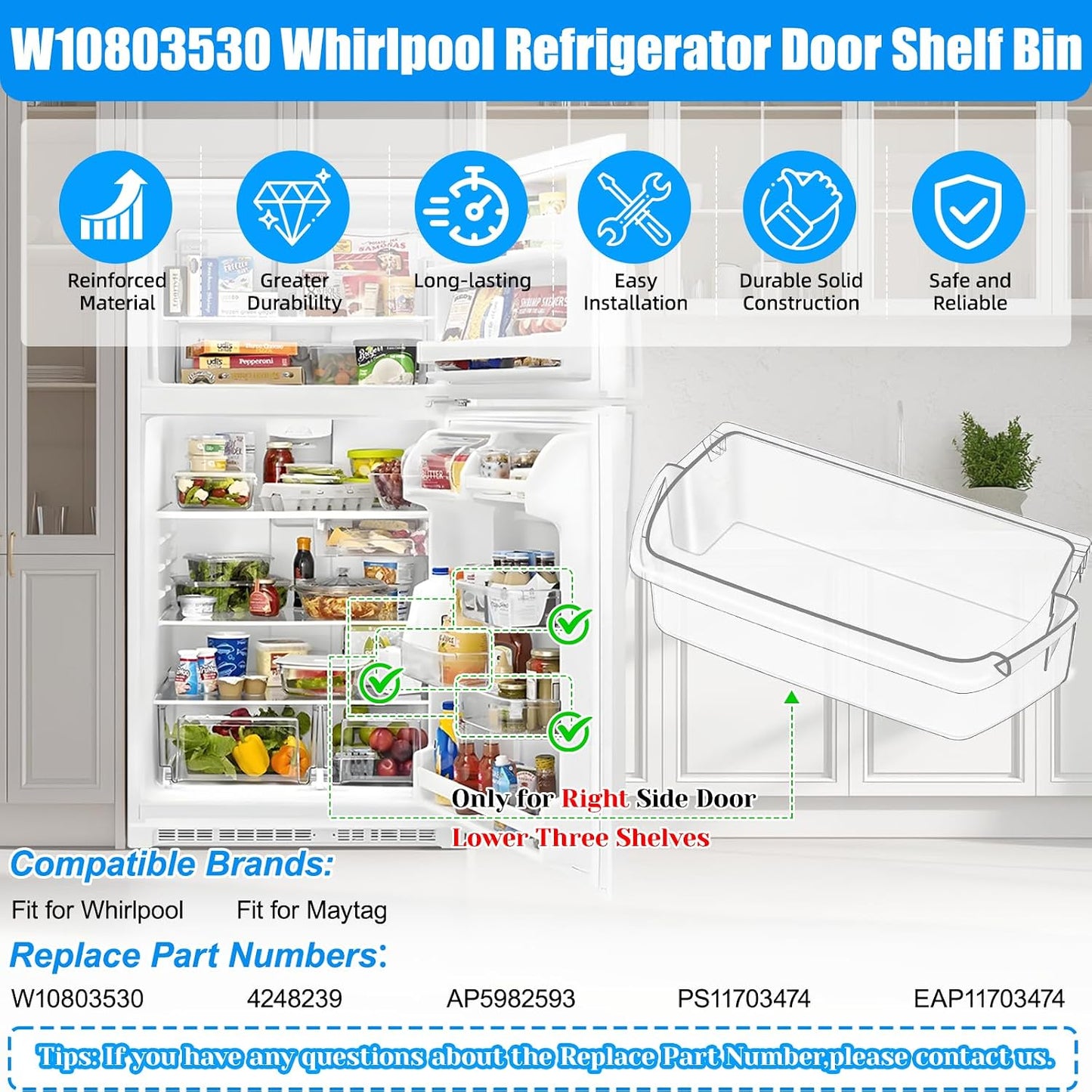Contenedor puerta refrigerador Whirlpool