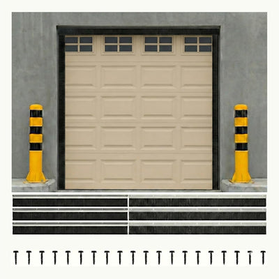 Kit sello puerta garaje 8x8pies burlete aluminio cepillo nailon