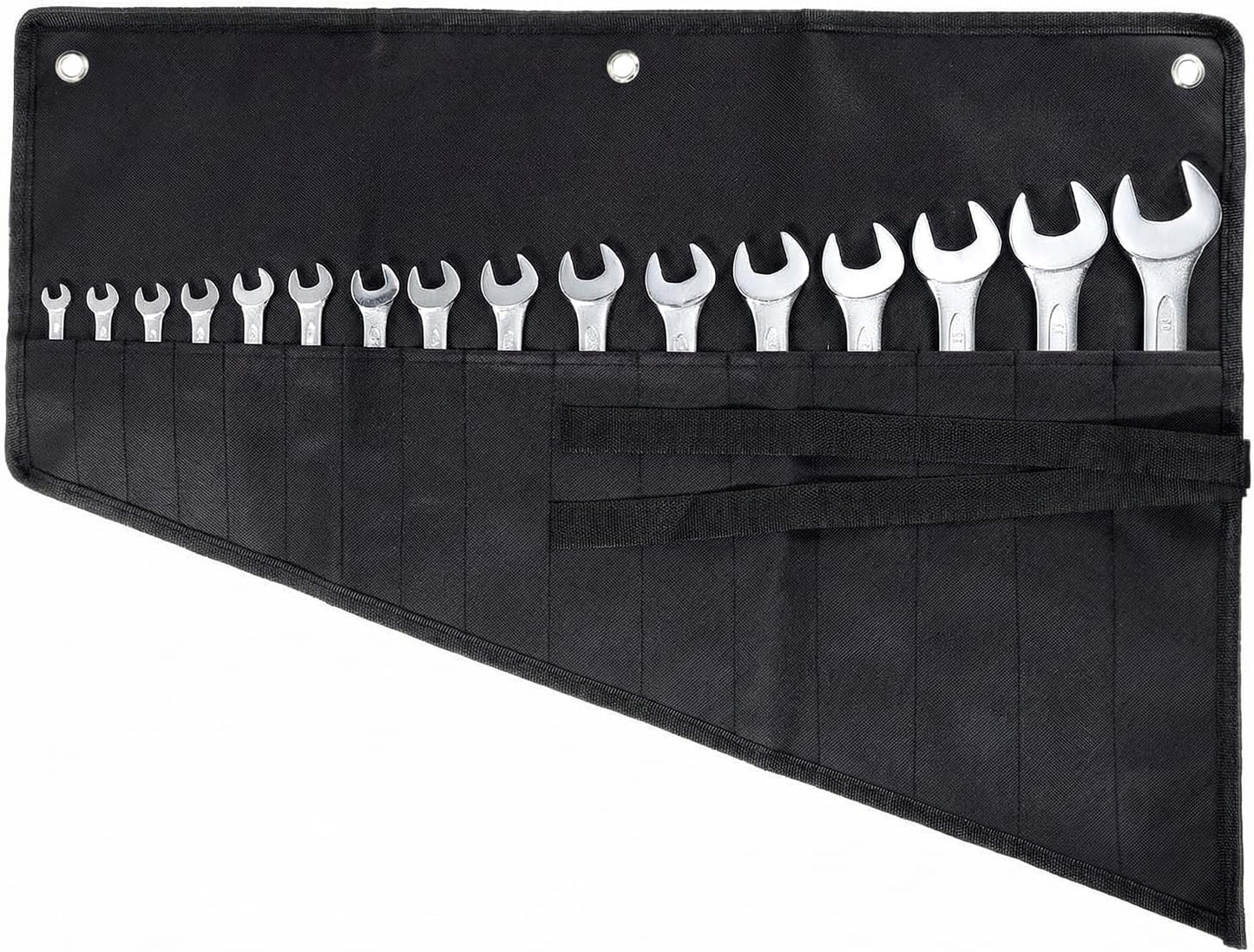 Bolsa enrollable para llaves 16 bolsillos negro