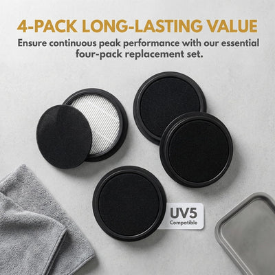 Filtro repuesto aspiradora inalámbrica UNINELL HOME UV5 set 4