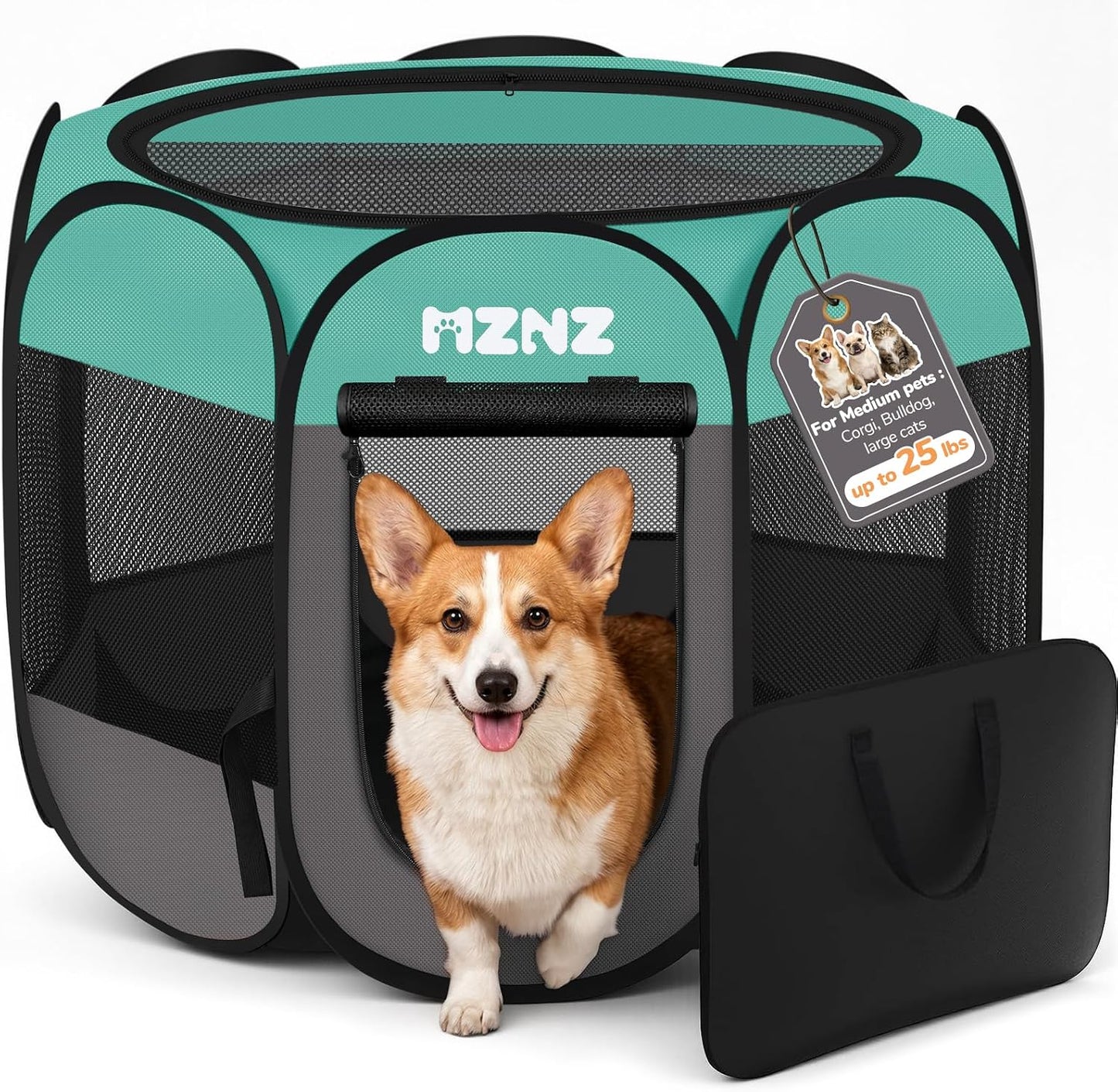 Jaula plegable para perros pequeños y medianos con funda portátil