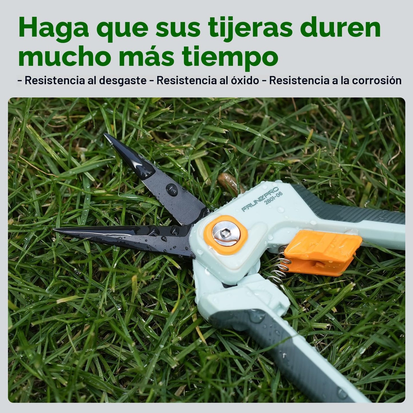 Tijeras jardín acero inox con cuchilla antiadherente
