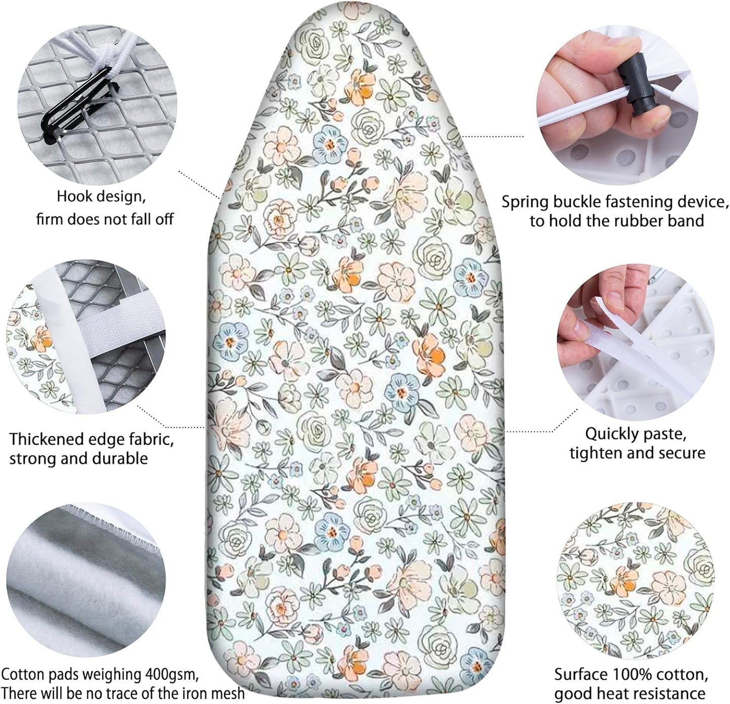 Funda plancha resistente quemaduras acolchado reflectante 12.5x32