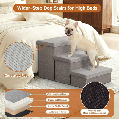 Escaleras para perros 23pulg 4 escalones plegables
