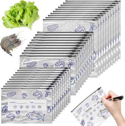 Bolsas de almacenamiento reutilizables de papel aluminio sellables con cierre de cremallera
