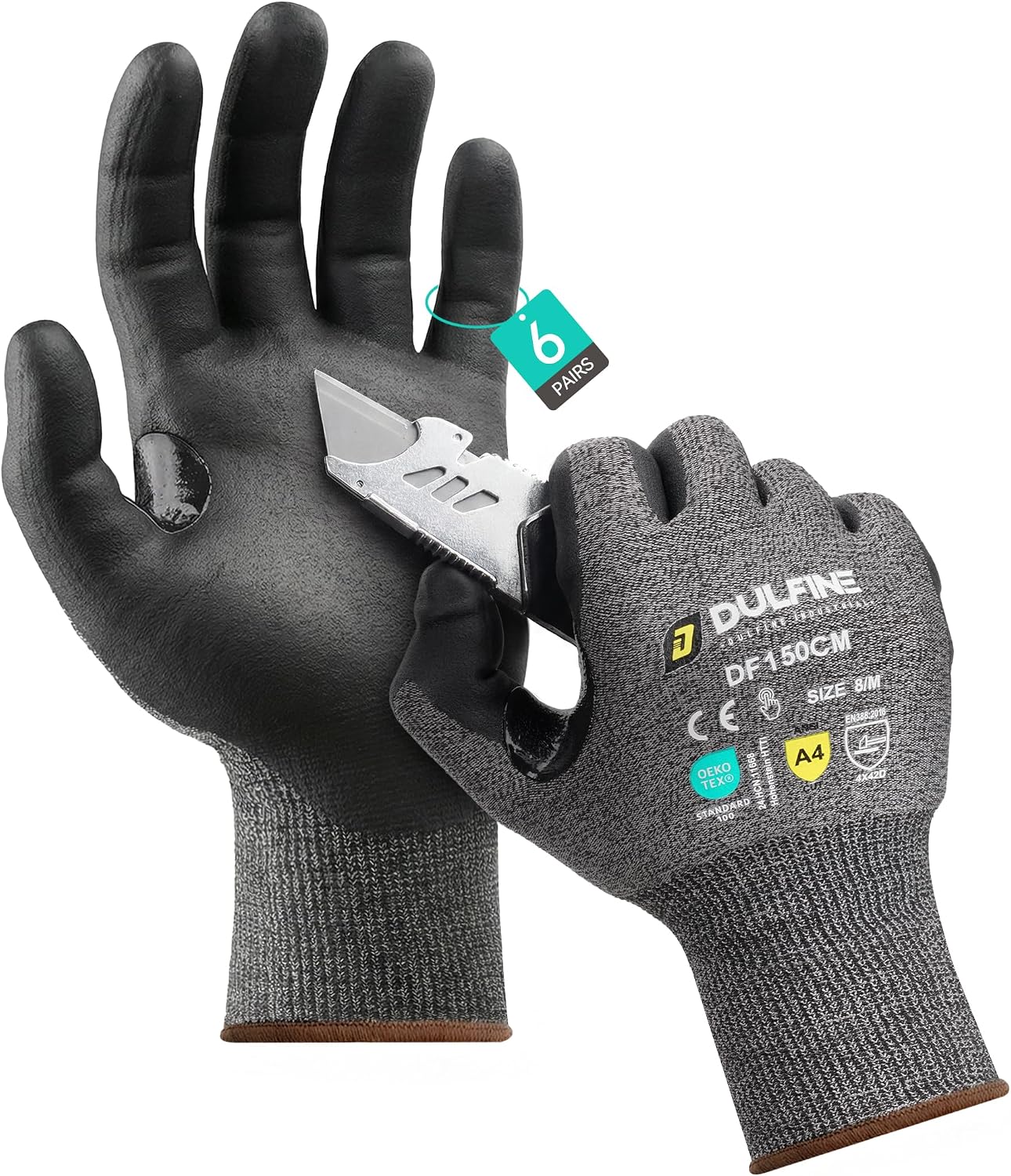 Guantes trabajo antideslizante tacto para cortar vidrio madera
