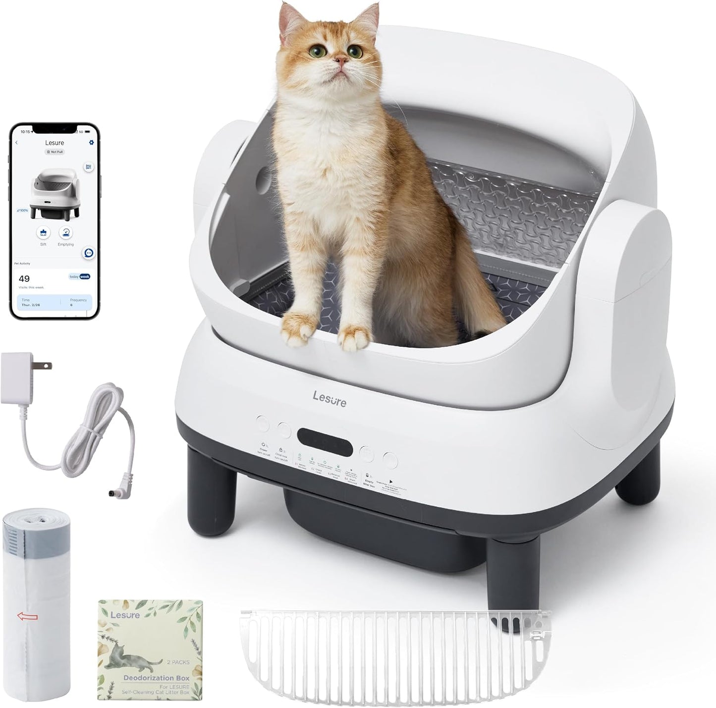 Caja arena automática para gatos grandes con sensor antipellizcos