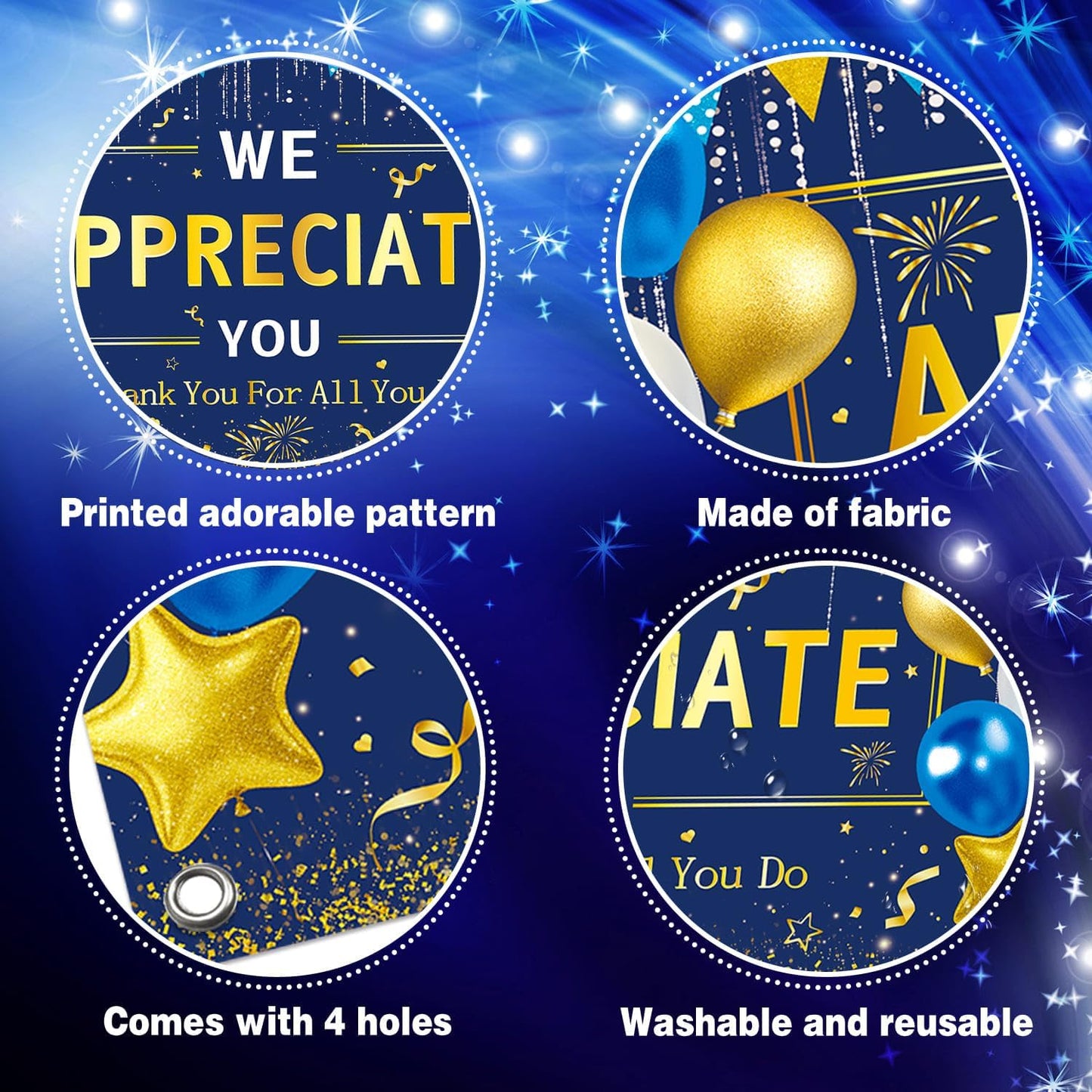 Fondo pancarta «We Appreciate You» 5.9x3.6pies