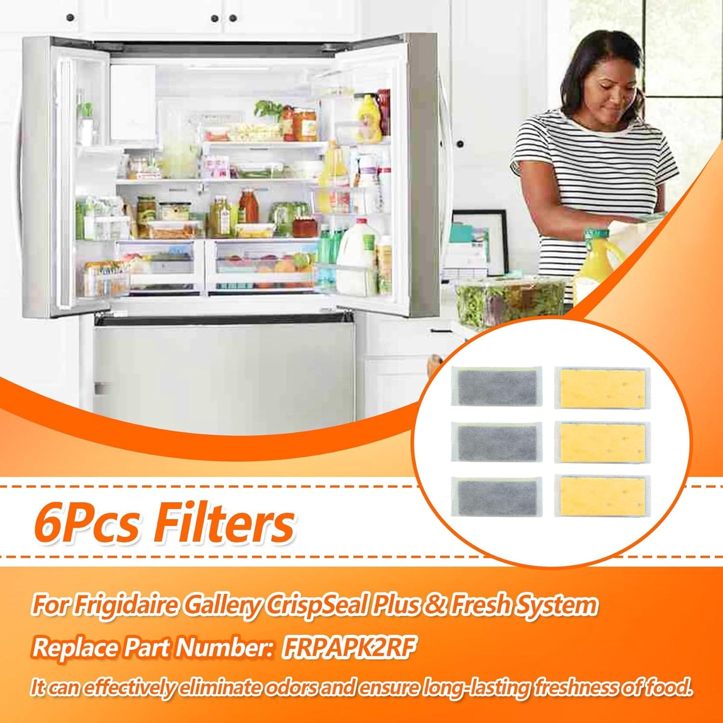 6 Filtros para Frigidaire Gallery CrispSeal Plus