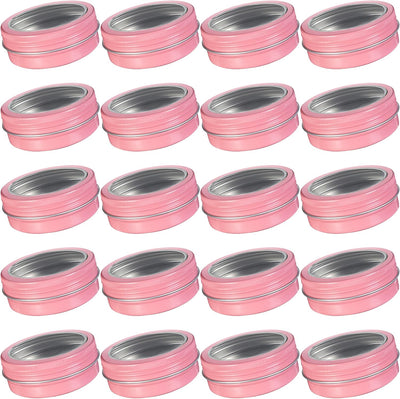 24 Pzas Tarros Aluminio 2oz Tapa Transparente Recipientes