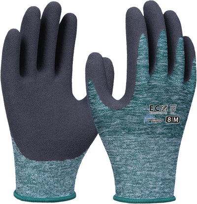 Guantes jardinería poliéster reciclado con látex