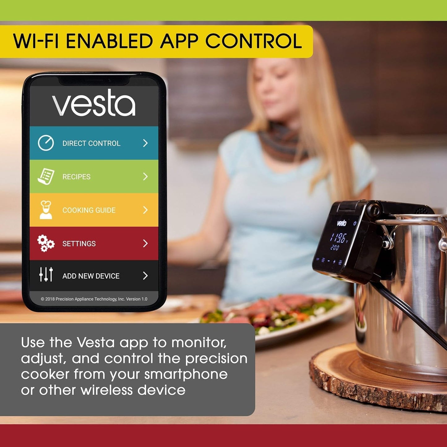 Cocina sous vide app control bolsas vacío 5mil