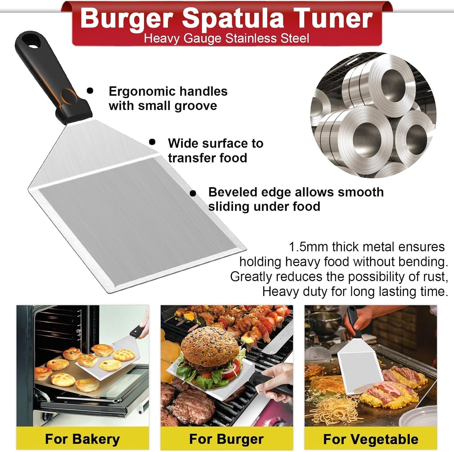 Kit 6 accesorios parrilla 9pulg acero inox