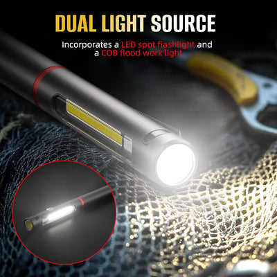 Linterna LED COB magnética 800 lúmenes recargable 6 modos