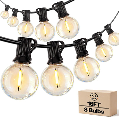 Guirnalda luces exteriores G40 16pies inastillables impermeables