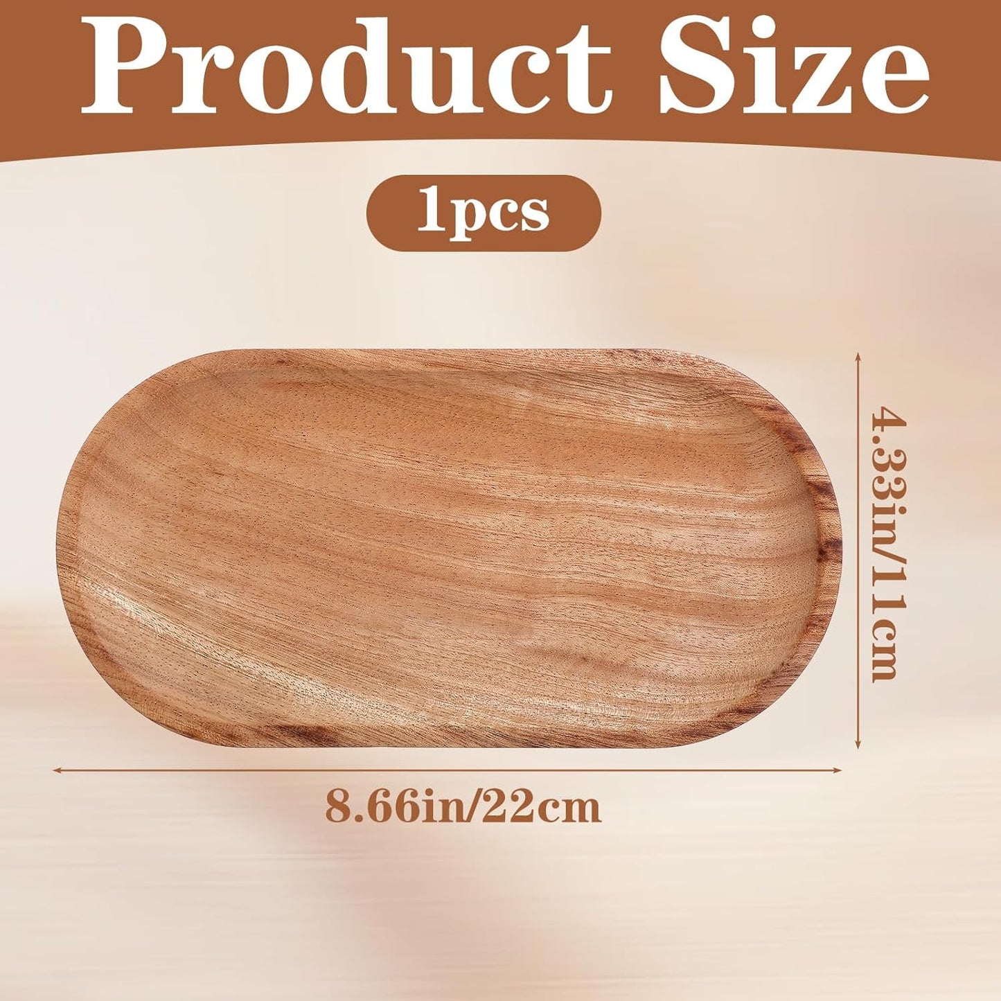 Platos madera servir bandejas 8.5x4.3pulg mini charcutería